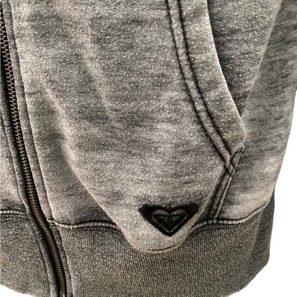 ROXY Surf Gray Hoodie Zip Jacket Women S Small - Picture 3 of 5